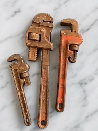 Ridgid Pipe Wrenches Lot of 3 - 14" 10" and 8"