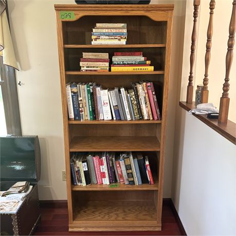 Wooden Bookcase - Approx. 32"L x 77"T