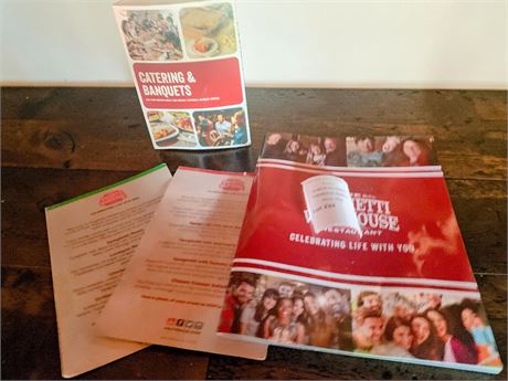 MEMORABILIA LOT - Spaghetti Warehouse Marketing & Menu Lot