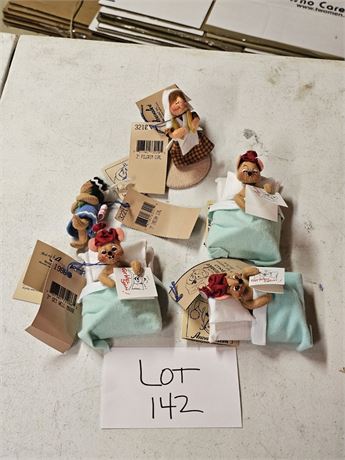1986 Annalee Mixed Mini Dolls "Get Well Soon" & More