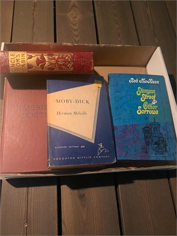 Vintage Book Lot - Moby Dick, Uncle Tom"s Cabin & More