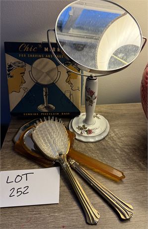 Vintage Chic Mirror, Hand Mirrors, Brush