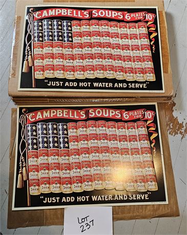 Repro Campbell's Soup Tin 16"x11" Advertising x4