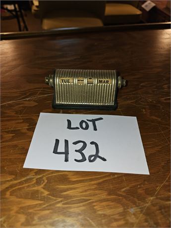 Vintage Metal Desk Calendar