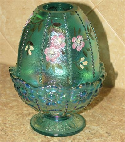 Fenton Iridescent Turquoise Dish