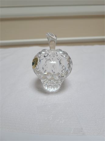 Waterford Crystal Glass Strawberry Paper Weight