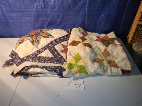 Blankets : Crochet Mixed Color Quilt & Quilt Style Full Blanket