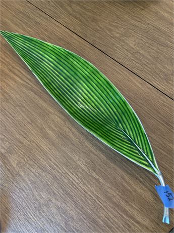 Mariposa Green Metal Banana Leaf Shaped Serving Tray/Dish