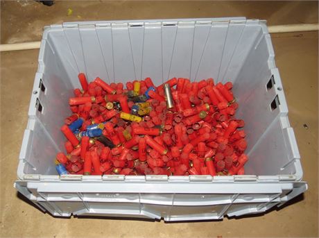 Tote Of Empty Shotgun Shells