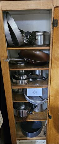 POTS PANS & BAKING COPPER CHEF, COPPER LUX FABERWARE & MORE