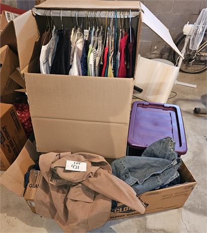 Mixed Clothes Lot- Men's & Ladies, Men's Jeans 42W 32L, Ladies Size Med, Petit