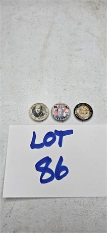 Vintage West Virginia Political and Club Pinback Buttons