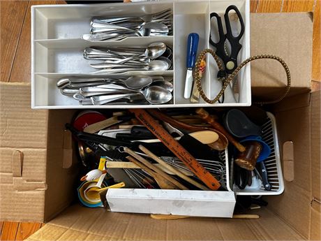 Large Box of Utensils