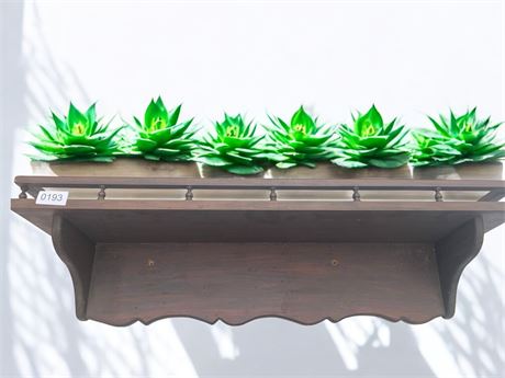 Rustic Farmhouse Country-Style Wood Storage Display Shelf