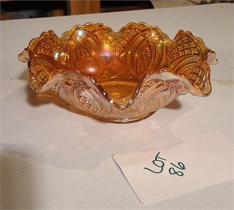 Marigold Carnival Glass Bowl