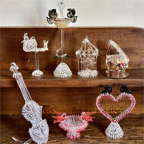 Collection of Vintage Art Glass Figurines