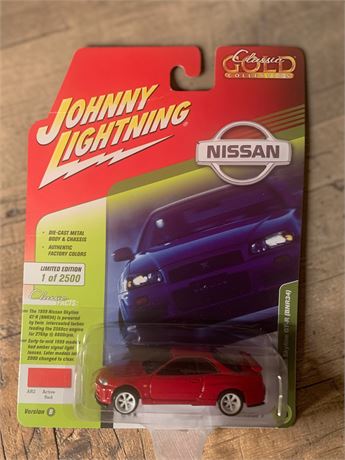 Johnny Lightning 1999 Nissan Skyline GT-R (BNR34) In Active Red