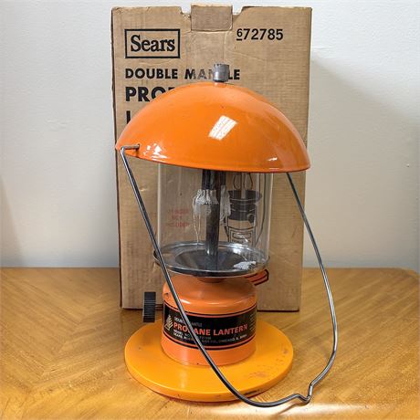Vintage Sears Double Mantle Lantern w/ Original Box