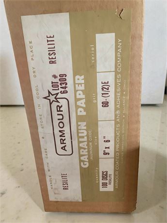 Armour Resilite Garalun Paper Sanding Disc Lot 9 x 6