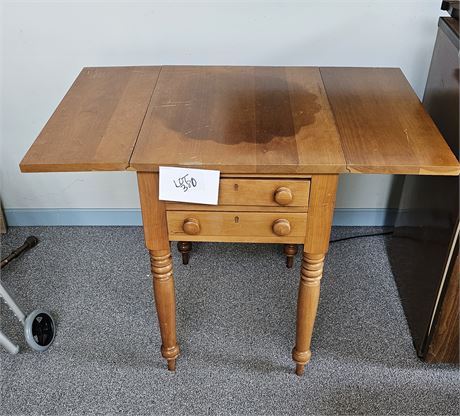 Vintage Rectors Wood Wing Side Table