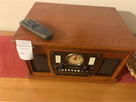 Wood Victrola Aviator 8-in-1 Classic Bluetooth Record Player W/Remote
