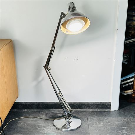 Original Luxo Articulated Chrome Table Desk Lamp c. 1960