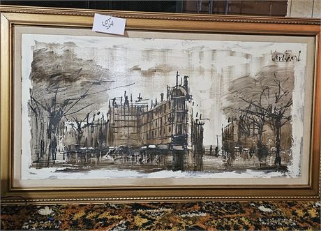 Original Van Gaard Painting Street Scene