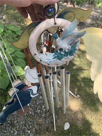 Duck Wind Chime and Angel Wind Chime Set Of 2