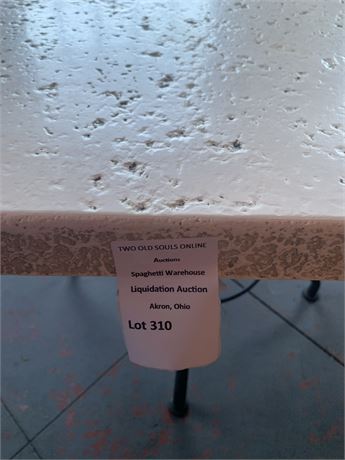 Plastic Terrazzo-style Square Dining Table 36 Inch