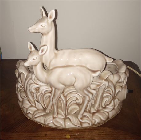 Ceramic Lighted Deer Planter