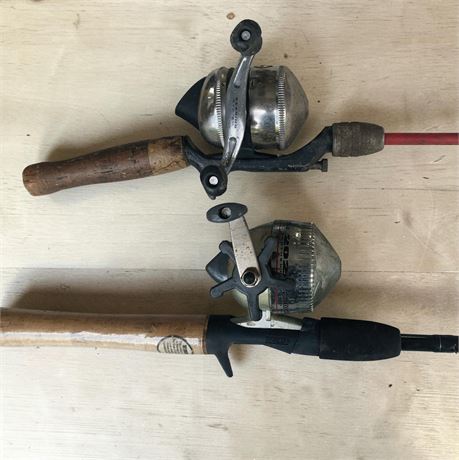 Vintage Zebco Spincast Fishing Reel & Rod (Lot of 2)