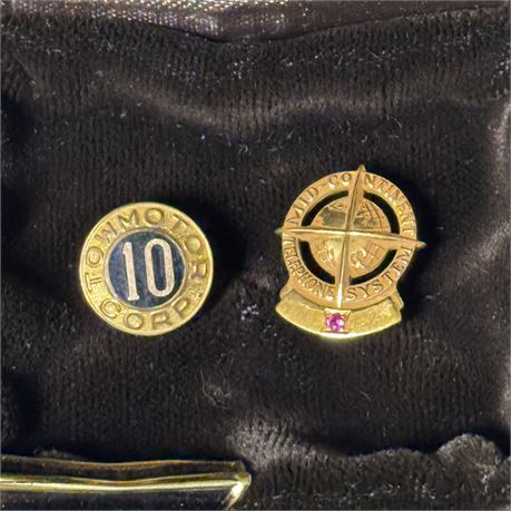 10K Gold Service Pins