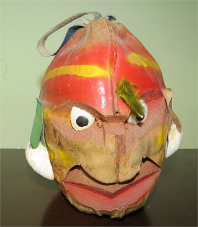 Hand Carved Coconut Tiki Head