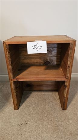 Wood Nightstand w/ Shelf