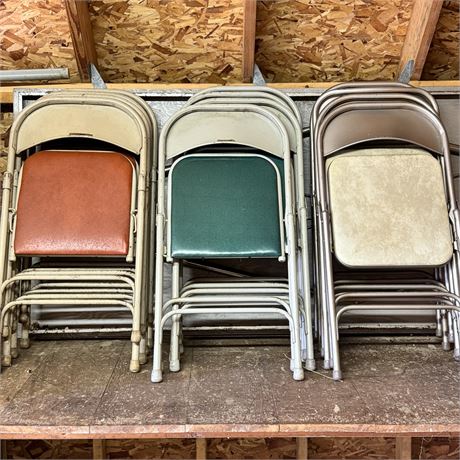 SET OF 12 Vintage Samsonite Folding Chairs