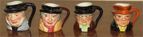 Hand Painted Miniature Toby Mugs