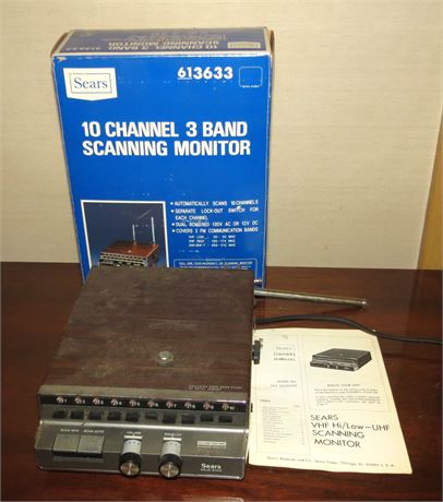 Sears 10 Channel 3 Band Scanning Monitor