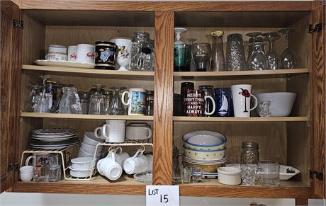 Cupboard Cleanout- Glasses, Mugs, Bowls, Shot Glasses & More