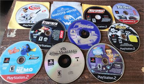 Playstation, Playstation 2 & 1 Wii game -No Cases