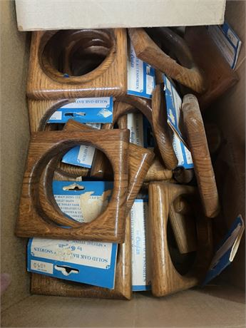 Lot of Gaylan Solid Oak Bath Accessories Model 4050