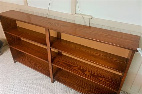 Handmade Wood MCM 8 Shelf Bookcase 74 x 10.5 x 38