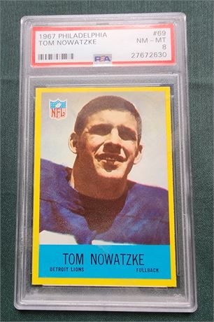 Tom Nowatzke PSA-8 Graded Card