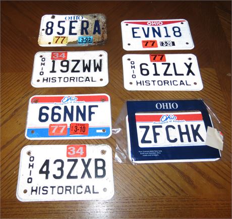 Ohio Motorcycle License Plates