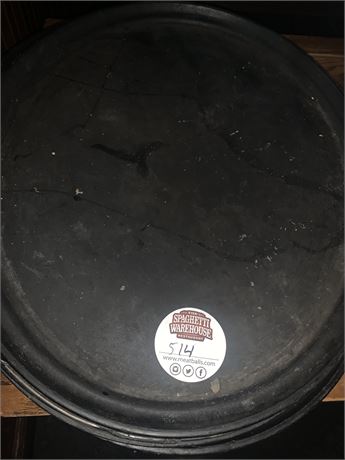 Round Black Plastic Serving Trays (Large)