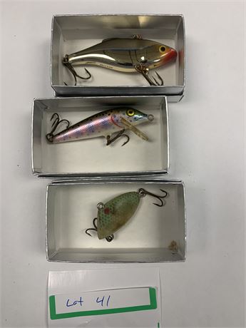 Lot of 3 Lures (Two are Rapala)