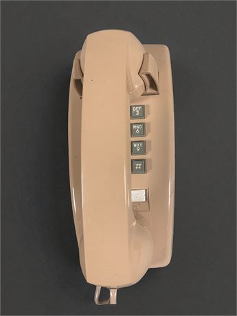 1950s Peach Color Push Button Wall Phone