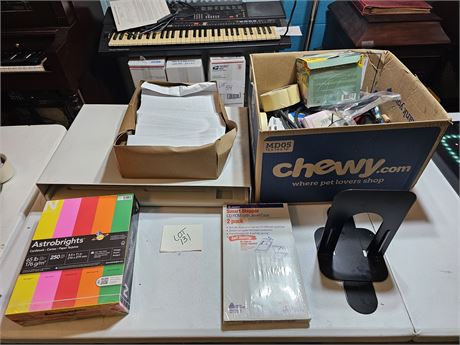Mixed Office Supplies:Metal Drawer/Envelopes/Paper & Much More