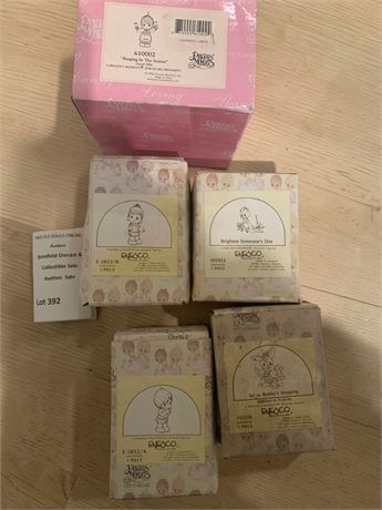 Vintage Precious Moments Figurines Ringing In The Season, Brighten Someones Day