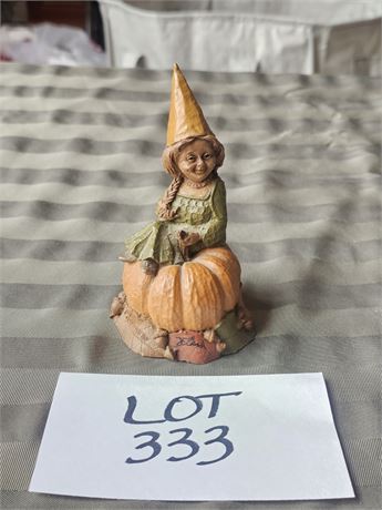 Tom Clark Creations 1986 "Pumpkin" Gnome Figurine – Artist Signed in Ink