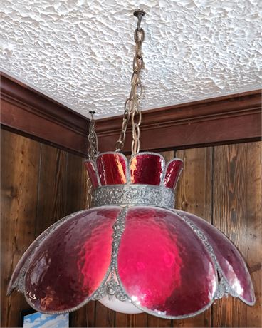 Red Tiffany Style hanging Light